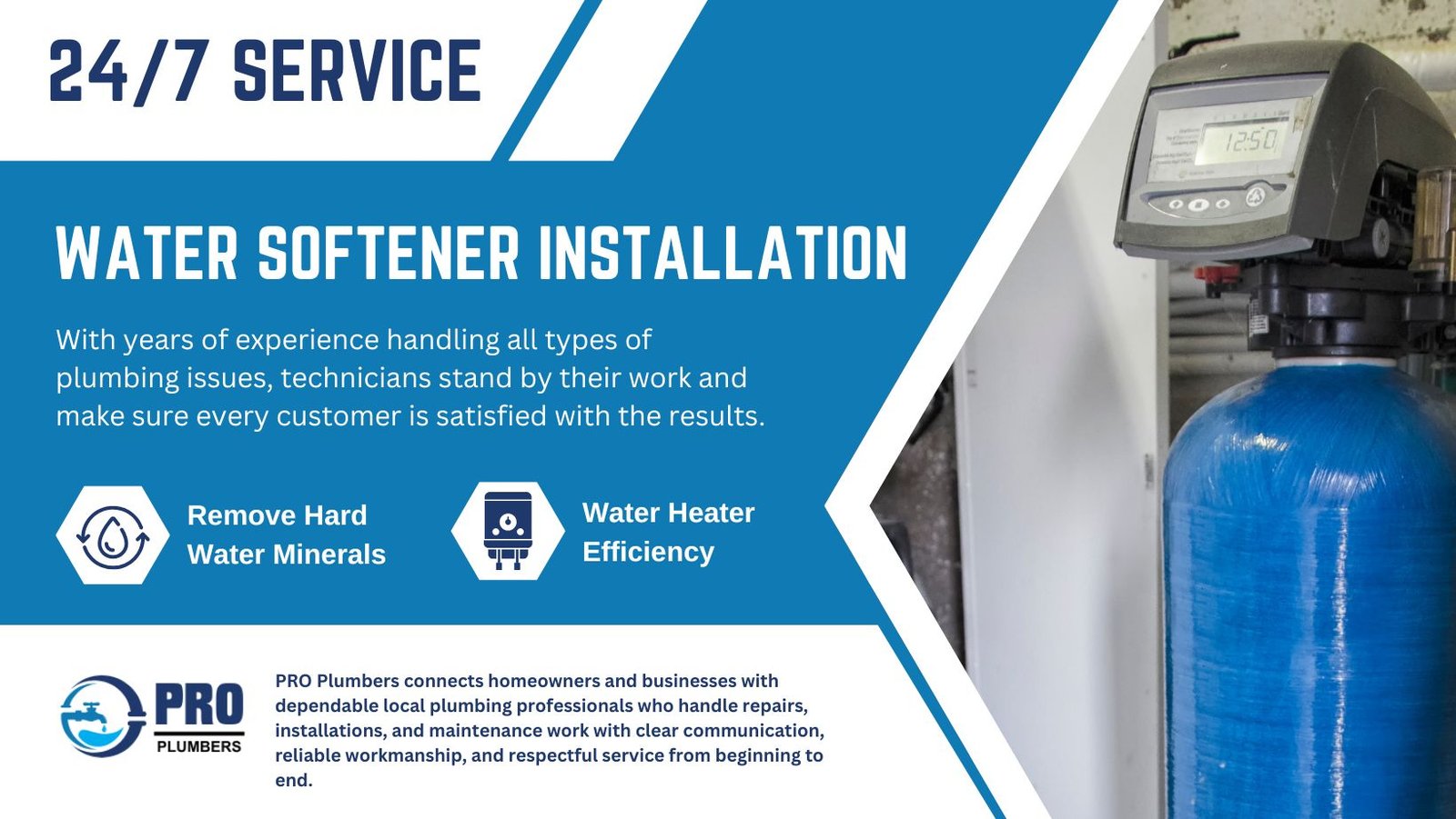 Water softener installation in Flower Mound, TX